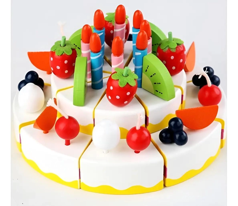 PASTEL DE CUMPLEAÑOS DE MADERA PARA NIÑOS - 1