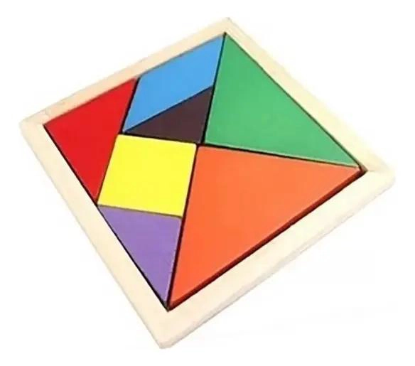 PUZZLE TANGRAM DE MADERA PARA NIÑOS 5 PIEZAS - 5