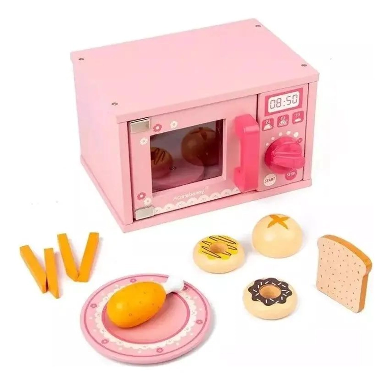 HORNO MICROONDAS DE MADERA DIDACTICO PARA NIÑOS - 3