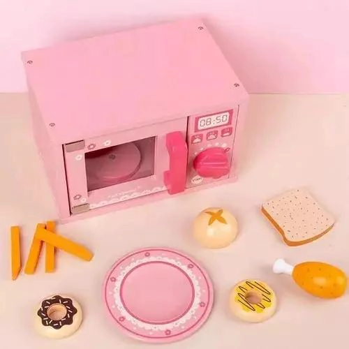 HORNO MICROONDAS DE MADERA DIDACTICO PARA NIÑOS - 4