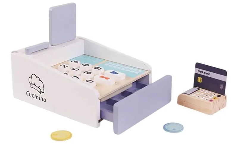 CAJA REGISTRADORA DE MADERA DIDACTICA MONTESSORI - 1