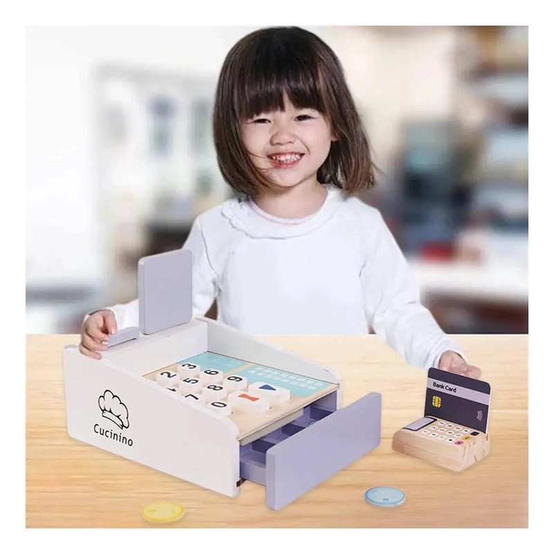 CAJA REGISTRADORA DE MADERA DIDACTICA MONTESSORI - 3
