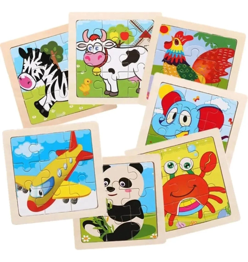 ROMPECABEZAS DE MADERA PARA NIÑOS PACK 10 PUZZLES - 2