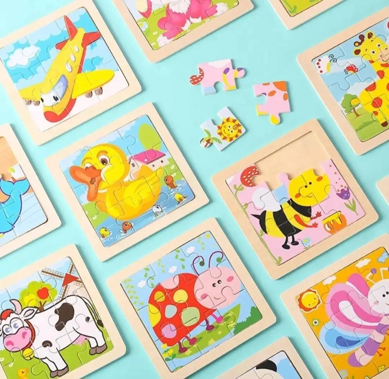 ROMPECABEZAS DE MADERA PARA NIÑOS PACK 10 PUZZLES - 4