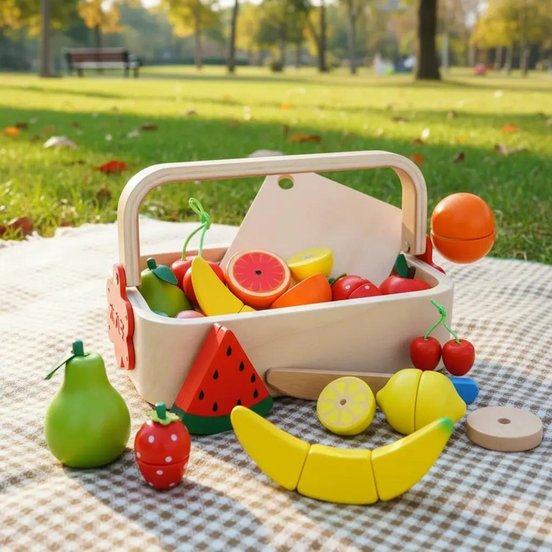 JUEGO DIDACTICO CORTA FRUTAS DE MADERA PARA NIÑOS - 2