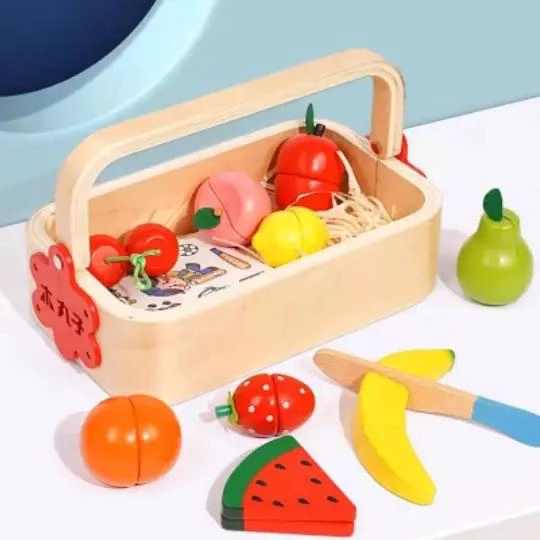 JUEGO DIDACTICO CORTA FRUTAS DE MADERA PARA NIÑOS - 4