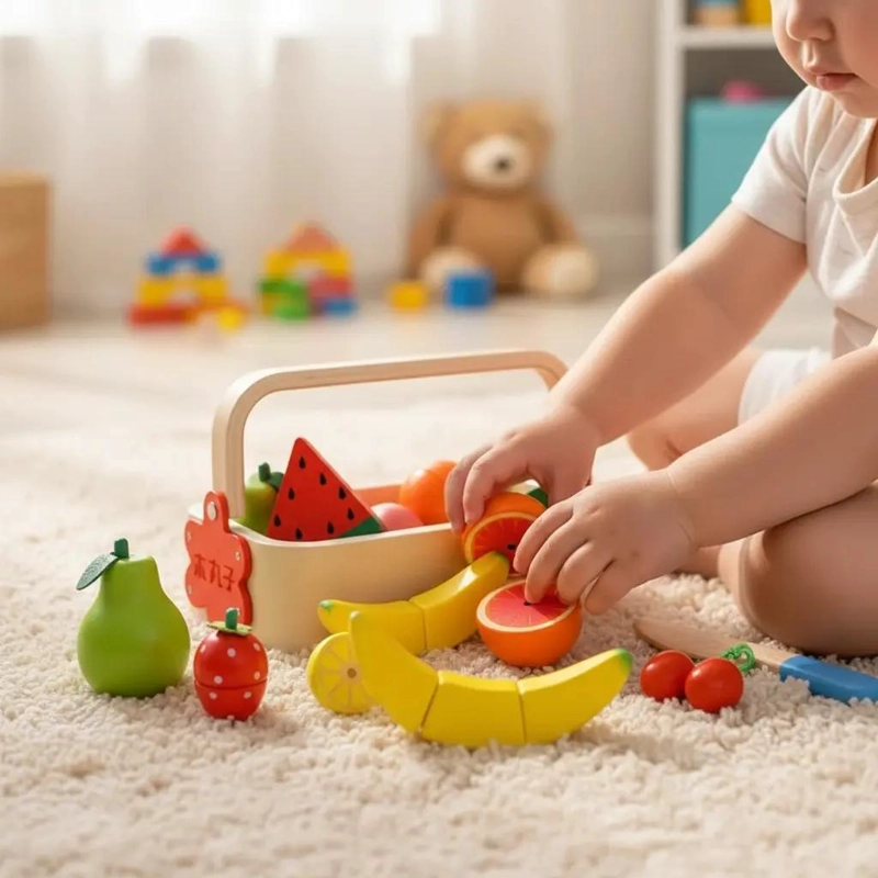 JUEGO DIDACTICO CORTA FRUTAS DE MADERA PARA NIÑOS - 5