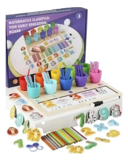 JUEGO DIDACTICO DE MADERA PARA APRENDER A CONTAR Y COLORE - 1