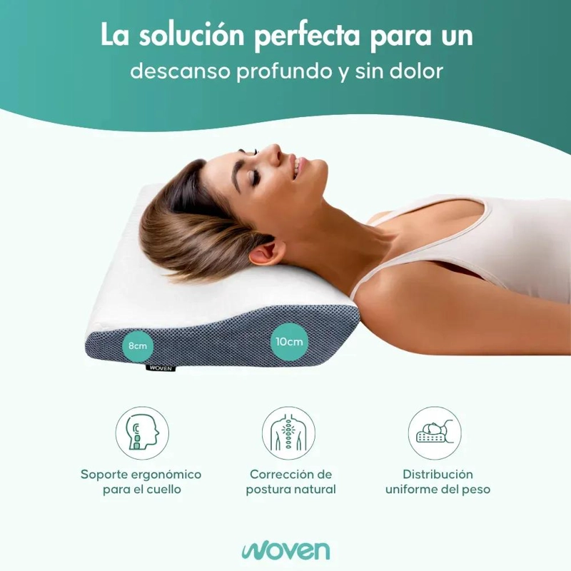 PACK ALMOHADA ORTOPE DICA CERVICAL Y COJIN VISCOELASTICO - 2