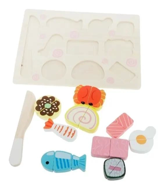 PUZZLE DIDACTICO DE MADERA CORTA FRUTA - 4