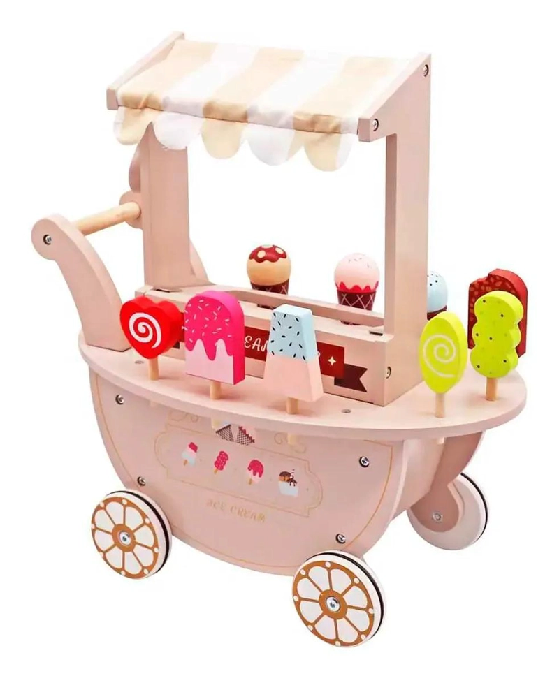 JUEGO DE HELADERIA INFANTIL DE MADERA PARA NIÑOS - 1