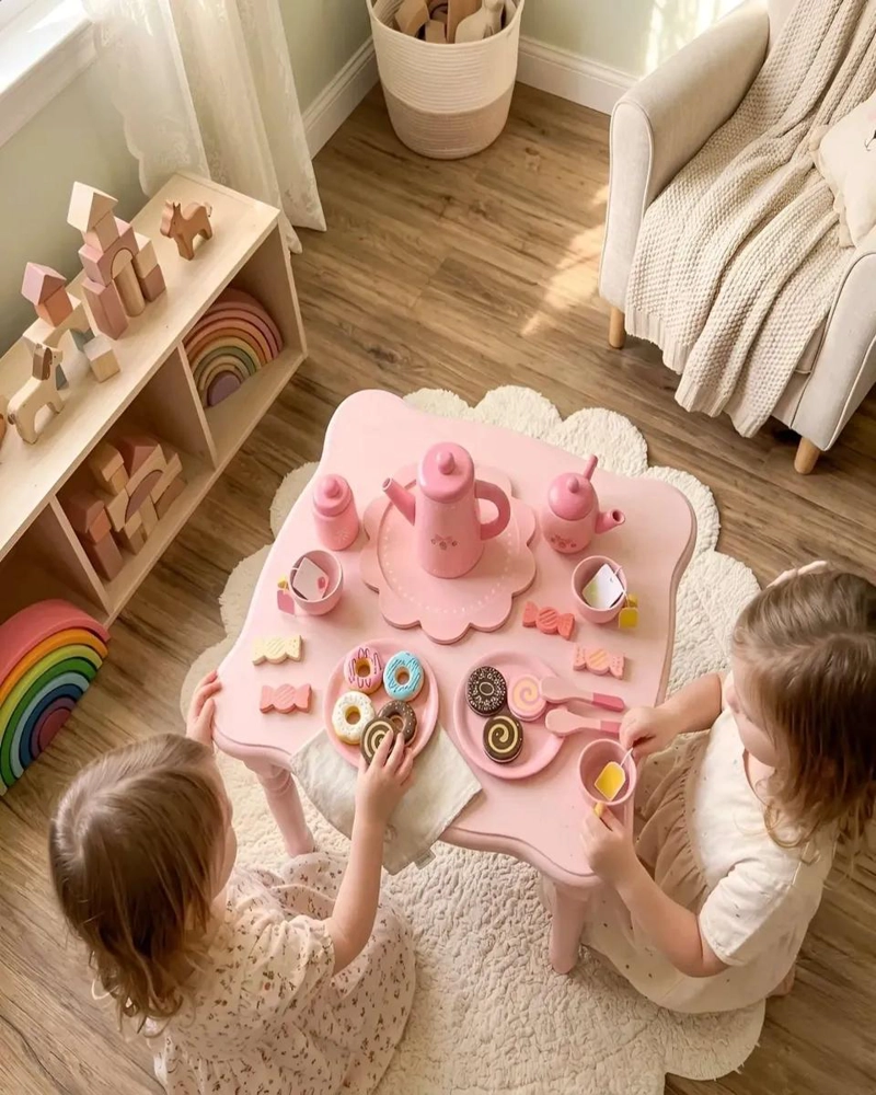 SET DE TE  INFANTIL DE MADERA PARA JUEGO - 2
