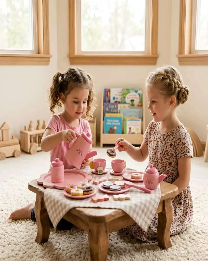SET DE TE  INFANTIL DE MADERA PARA JUEGO - 5