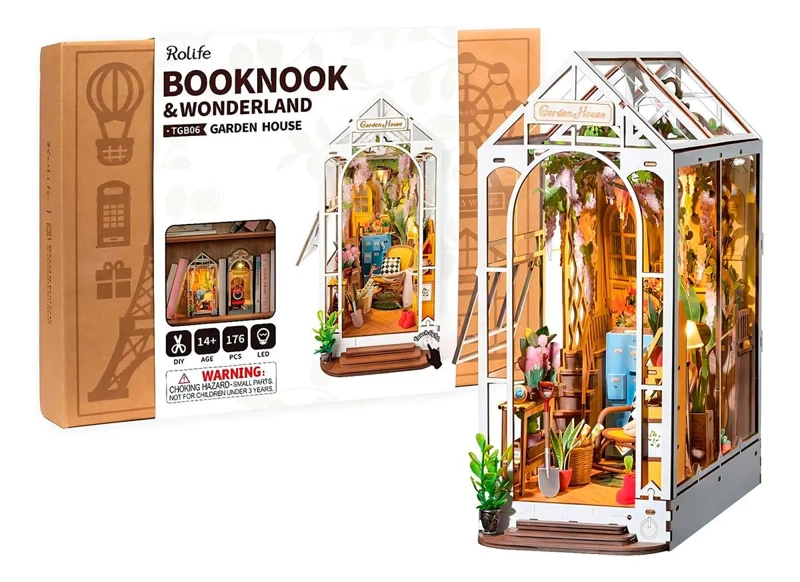 SEPARADOR DE LIBROS PUZZLE 3D DE MADERA ROBOT - 1