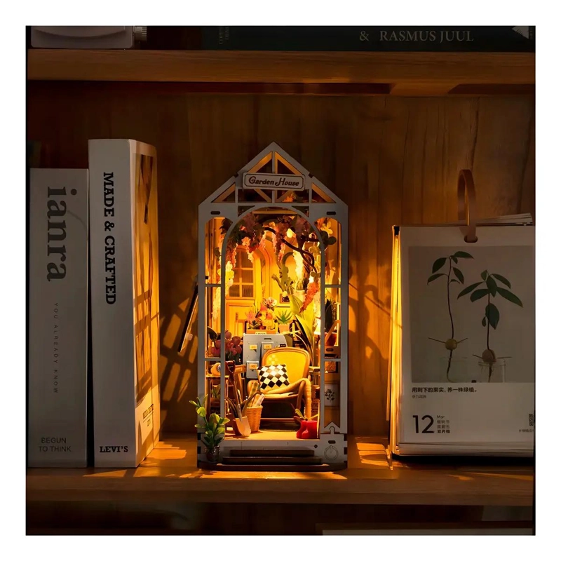 SEPARADOR DE LIBROS PUZZLE 3D DE MADERA ROBOT - 4