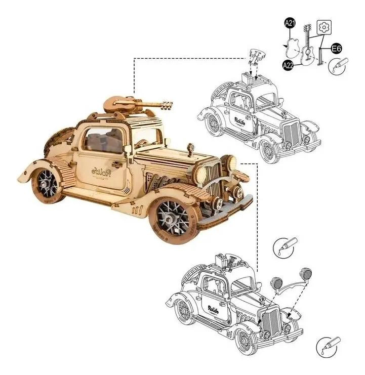 PUZZLE 3D AUTO VINTAGE PARA ARMAR - 1