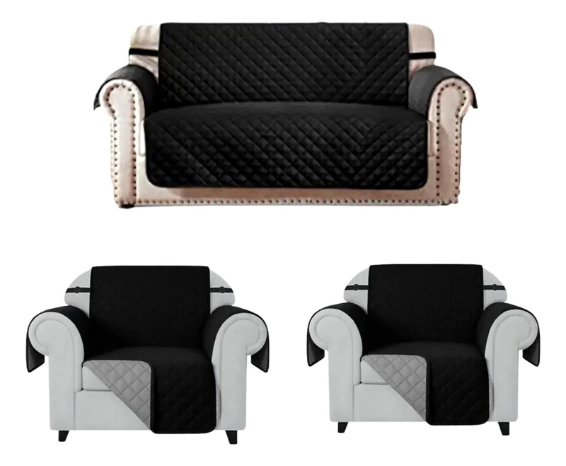 SET 3 PIEZAS PROTECTOR PARA SOFA CON LIGAS - 1