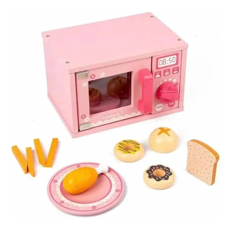 HORNO MICROONDAS DE MADERA DIDACTICO PARA NIÑOS - 2
