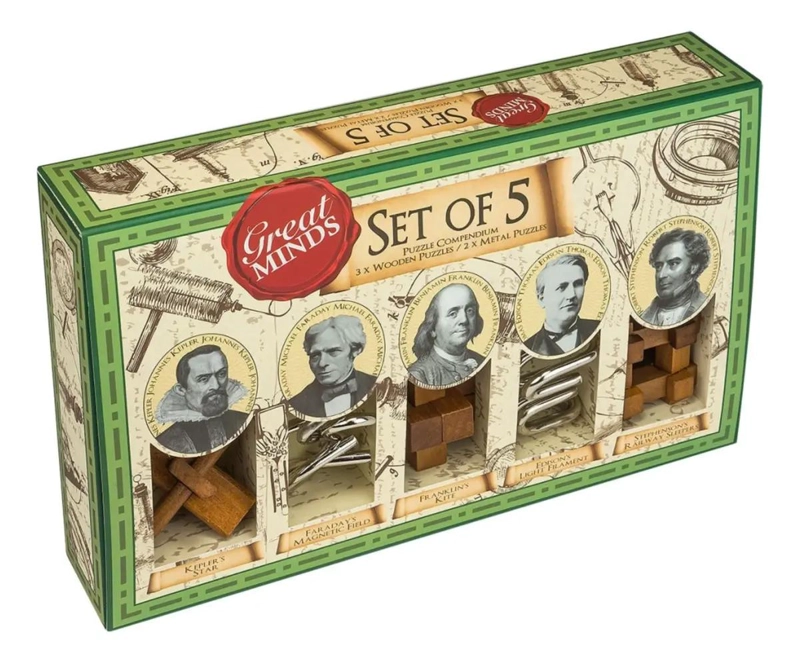 SET 5 ROMPECABEZAS 3D CIENCIA PARA ADULTOS EN MADERA Y M - 1