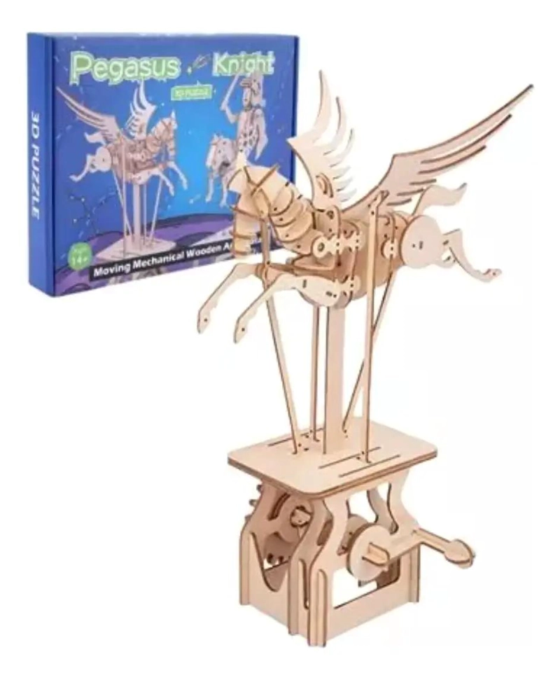 ROMPECABEZAS TRIDIMENSIONAL MECANICO DE MADERA PEGASO - 1