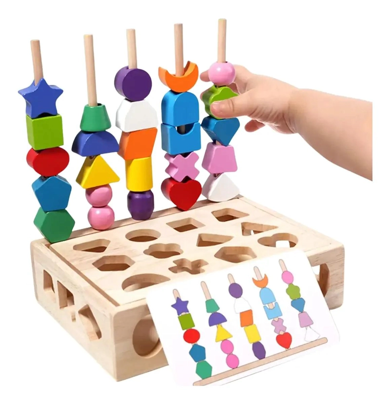 ROMPECABEZAS DIDACTICO SENSORIAL DE MADERA PARA BEBE S - 1