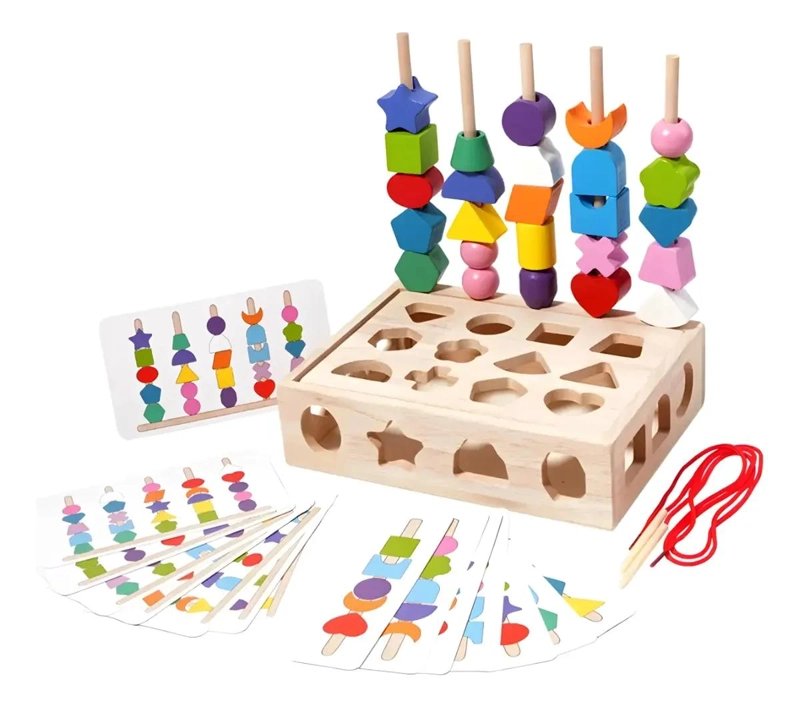 ROMPECABEZAS DIDACTICO SENSORIAL DE MADERA PARA BEBE S - 2
