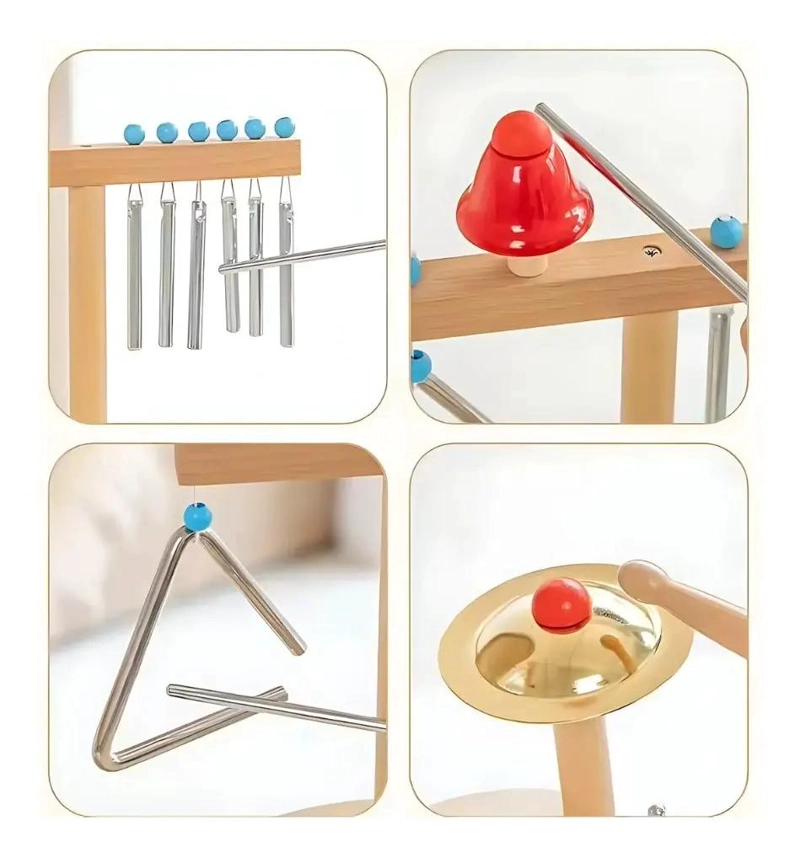INSTRUMENTO DE PERCUSION ORFF DE MADERA PARA MUSICA - 4