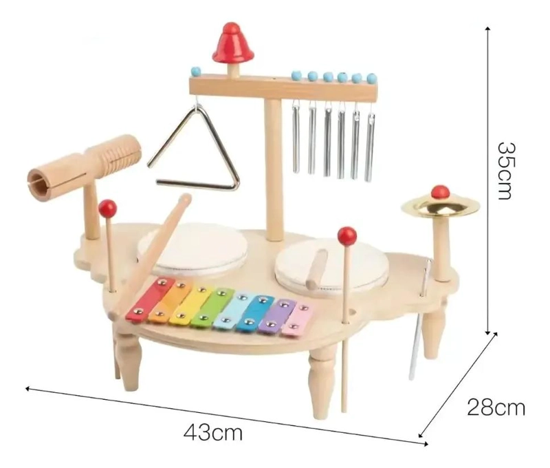 INSTRUMENTO DE PERCUSION ORFF DE MADERA PARA MUSICA - 5