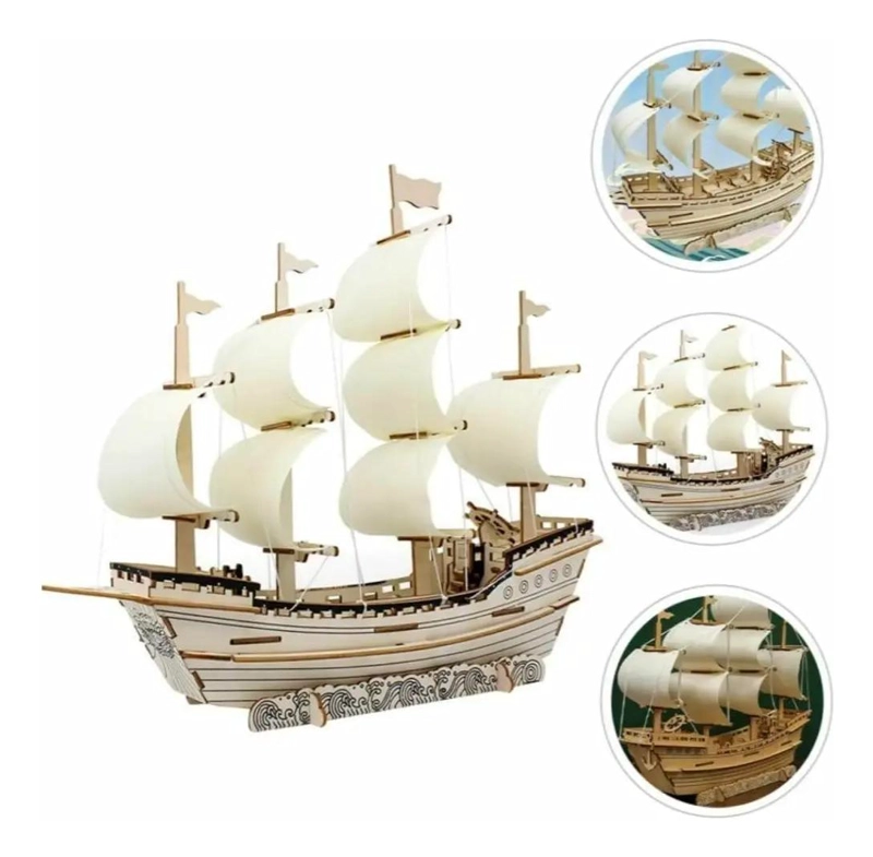 PUZZLE EDUCATIVO DE MADERA BARCO MERCANTE 315 PIEZAS - 1