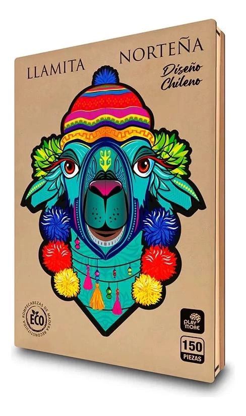 ROMPECABEZAS DE MADERA LLAMA DISEÑO NORTEÑO CHILENO - 1