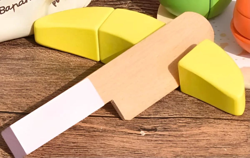 JUEGO DIDACTICO DE MADERA PARA CORTAR VEGETALES Y FRUTAS - 3