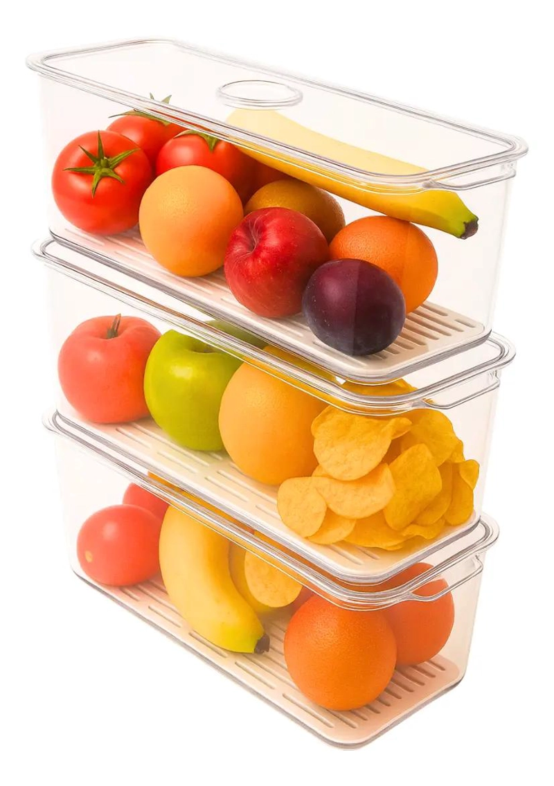 CAJA ORGANIZADORA PARA REFRIGERADOR CON TAPA - 1