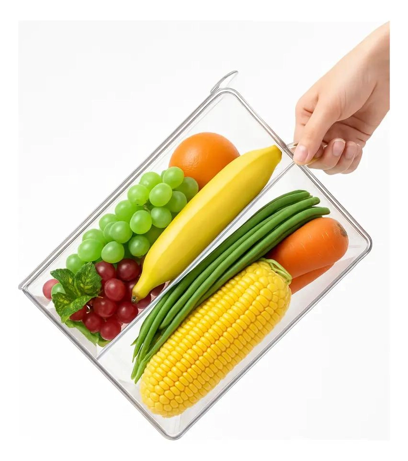 CAJA ORGANIZADORA PARA REFRIGERADOR CON TAPA - 4