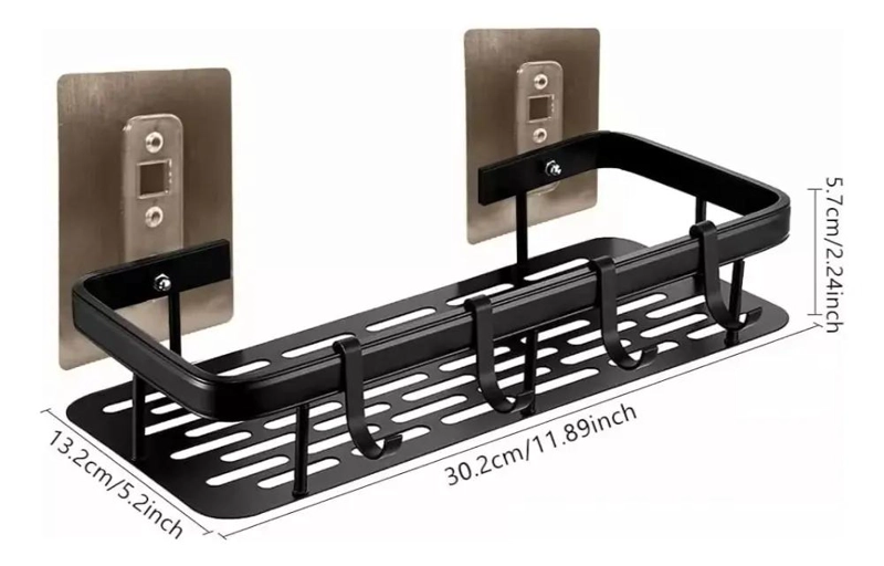 SET DE 2 ORGANIZADORES PARA DUCHA CON REPISA - 3