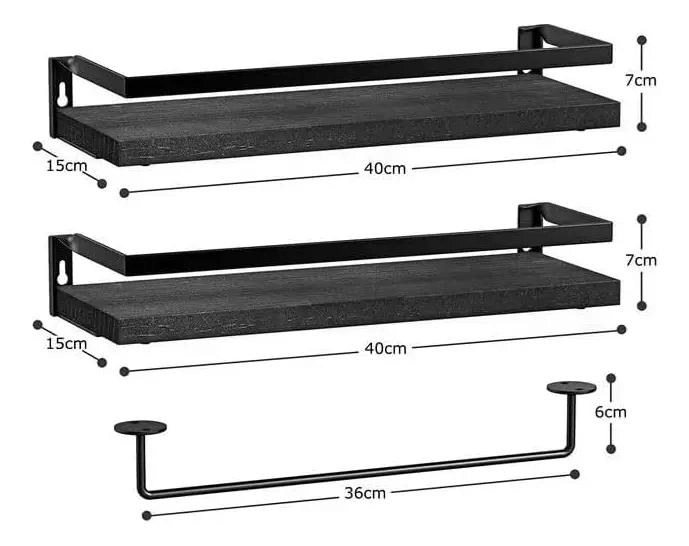 REPISAS FLOTANTES PARA PARED X2 UNIDADES - 2