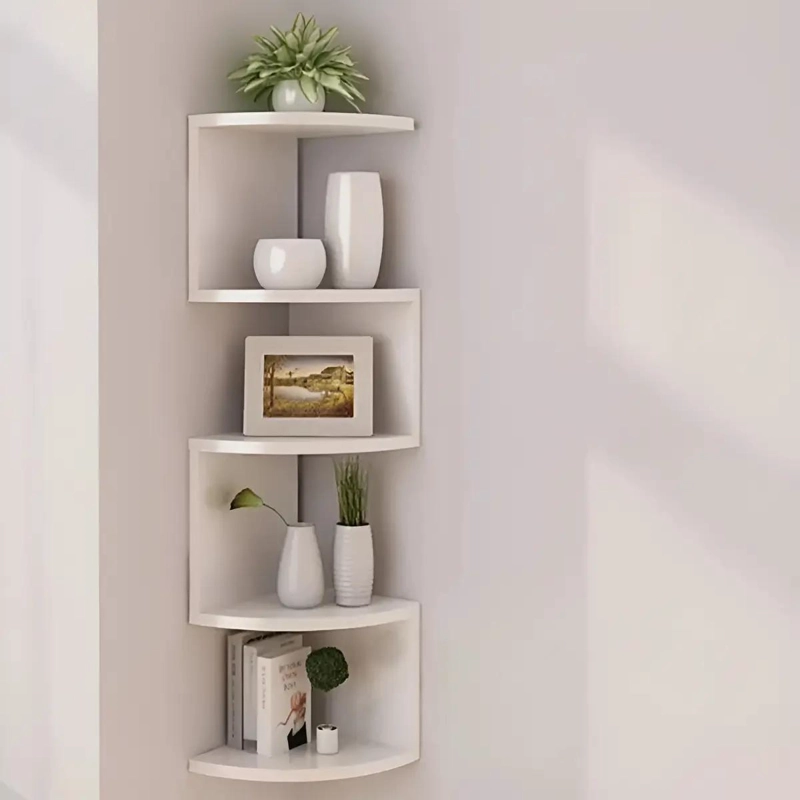 ESQUINERO FLOTANTE DE PARED 5 NIVELES BLANCO - 1