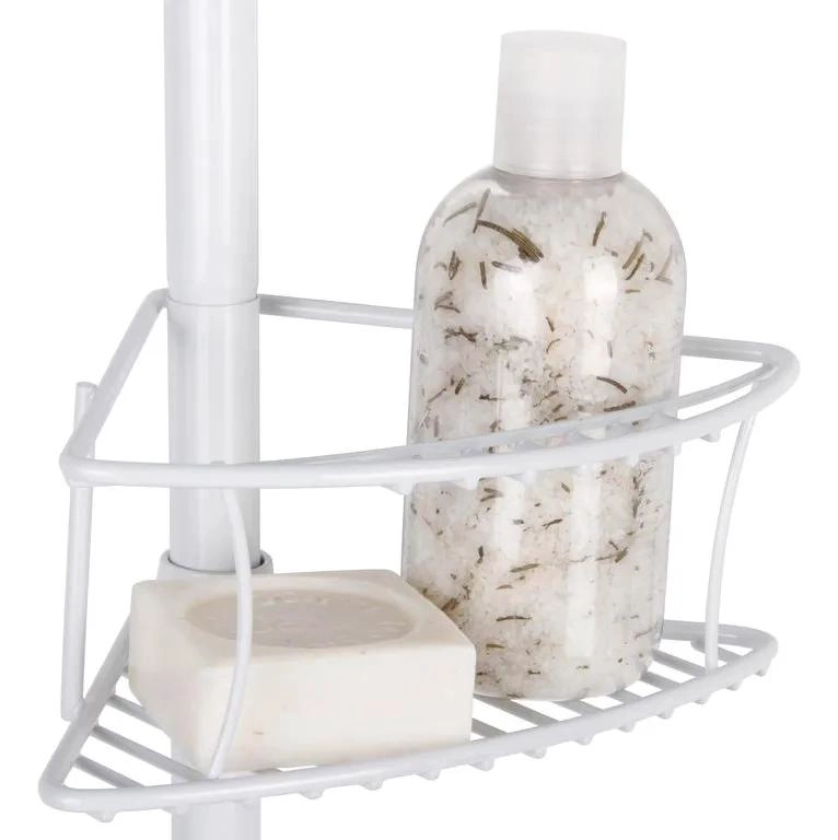 ESQUINERO PARA DUCHA CON 4 REPISAS DE PLASTICO BLANCO - 5