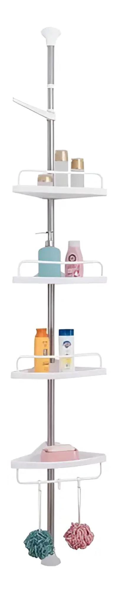 ORGANIZADOR ESQUINERO DE DUCHA AJUSTABLE CON 4 REPISAS - 1