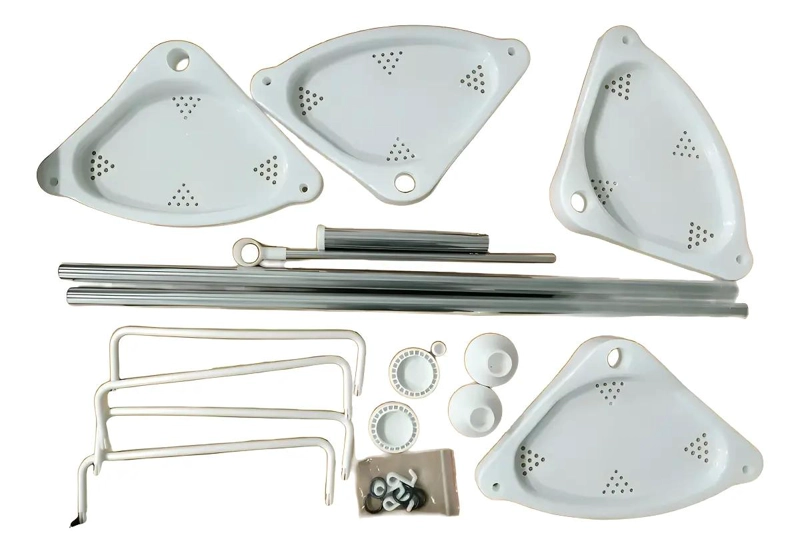 ORGANIZADOR ESQUINERO DE DUCHA AJUSTABLE CON 4 REPISAS - 2
