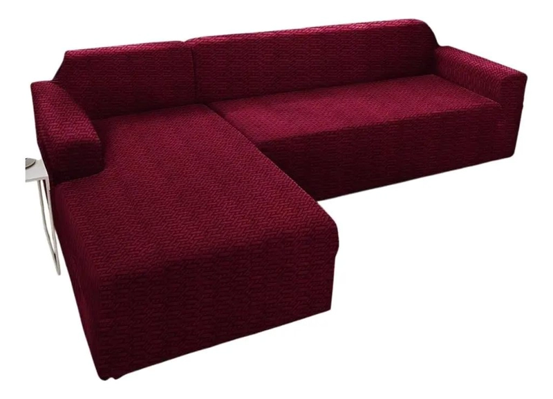 FUNDA TEXTURIZADA PARA SILLON EN FORMA DE L - 1