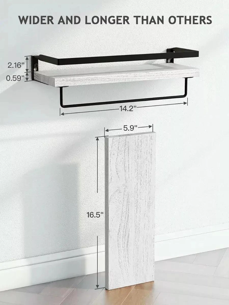 KIT DE 2 REPISAS FLOTANTES PARA PARED - 5