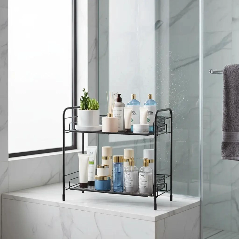 ORGANIZADOR DE DUCHA CON REPISA PARA BAÑO 35X33X17 CM - 3