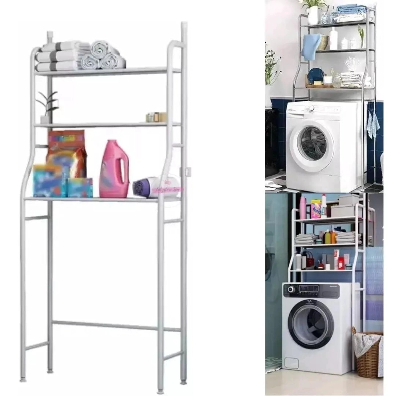ESTANTE ORGANIZADOR DE METAL 3 NIVELES PARA BAÑO Y LAVADO - 1
