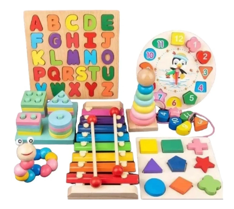SET DIDACTICO DE MADERA PARA DESARROLLO COGNITIVO - 1