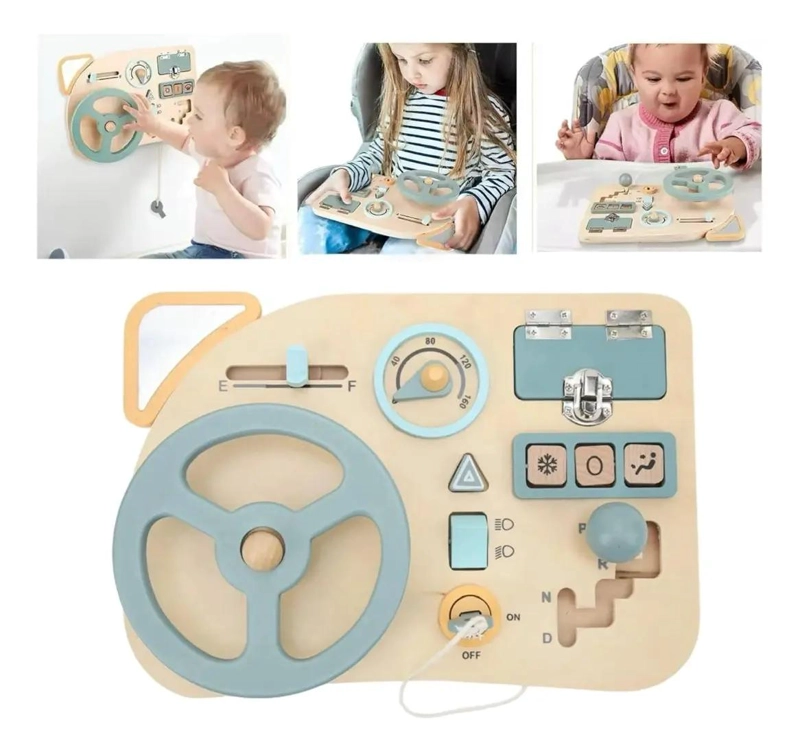 TABLERO VOLANTE DE MADERA MONTESSORI PARA NIÑOS - 3
