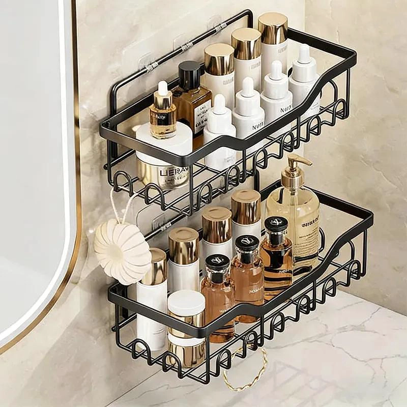 SET REPISAS ORGANIZADORAS PARA DUCHA EN ACERO INOXIDABLE - 1