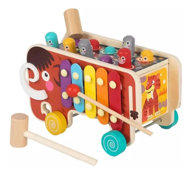 CUBO DE JUEGOS DE MADERA PARA BEBE S Y NIÑOS - 1