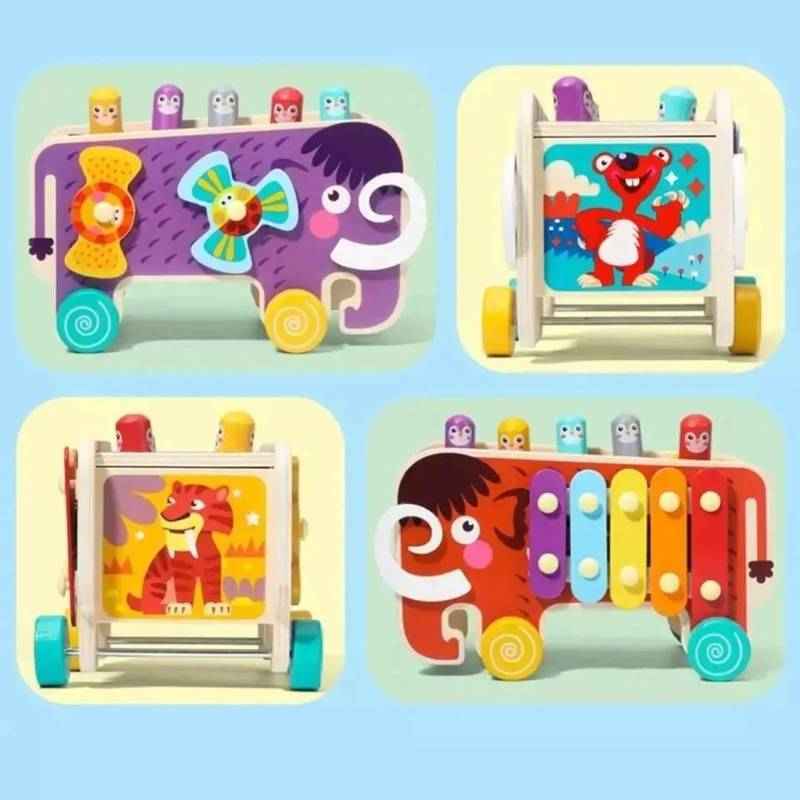 CUBO DE JUEGOS DE MADERA PARA BEBE S Y NIÑOS - 3