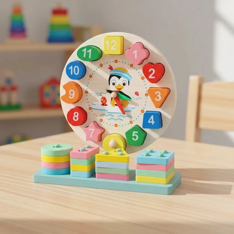 SET 10 JUGUETES DIDACTICOS DE MADERA MONTESSORI PARA NIÑ - 2