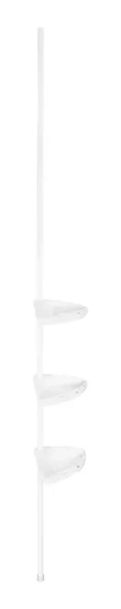 ESQUINERO DE DUCHA CON 3 REPISAS DE PLASTICO BLANCO - 1